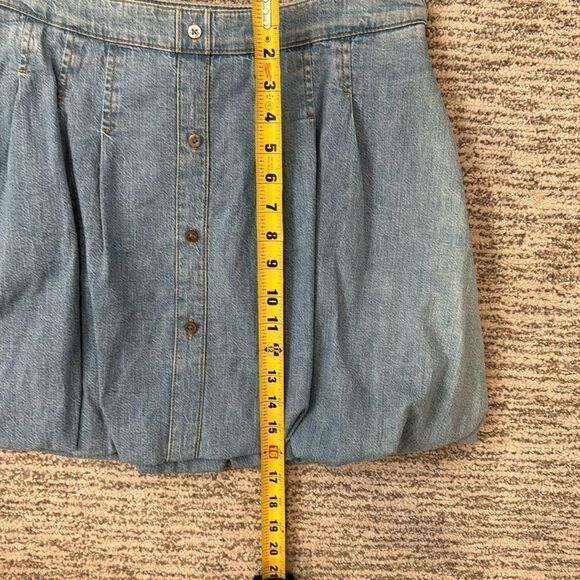 NWT Jonathan Simkhai Standard Denim Bubble Hem Mini Skirt Large Vatia - Picture 6 of 10